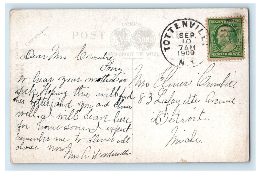 1909 Richmond Theatre, Stapleton, Staten Island New York NY Postcard
