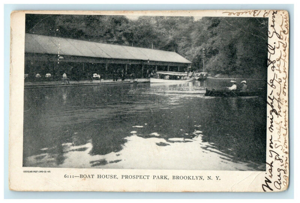 1907 Boat House Prospect Park Brooklyn New York NY Posted Antique Postcard