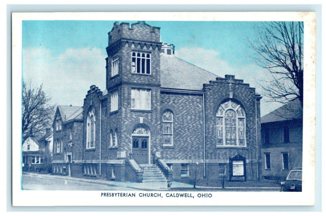 c1920's Presbyterian Church Caldwell Ohio OH Unposted Vintage Postcard