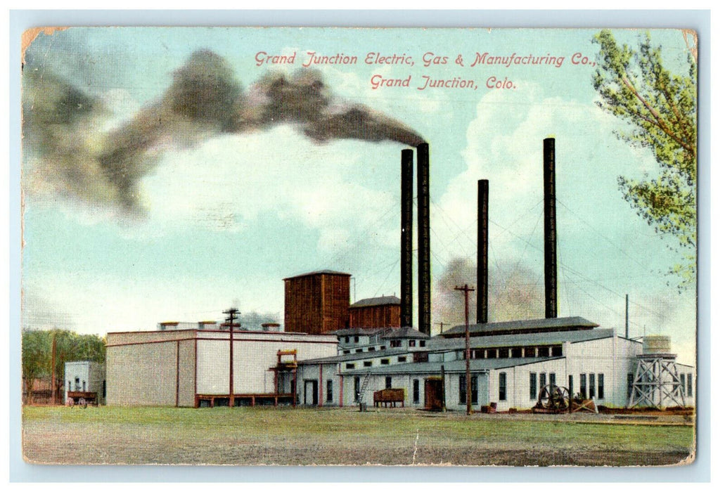 1907 Grand Junction Electric Gas & Manufacturing Co. Colorado Co. Postcard