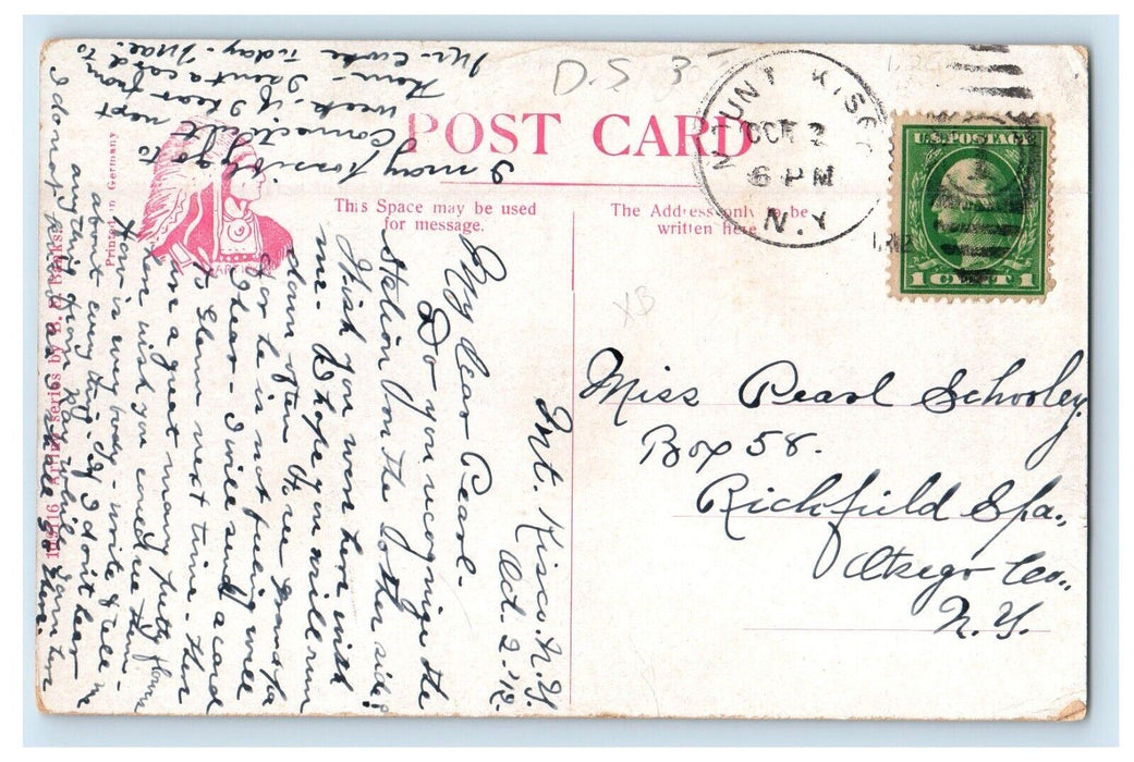 c1910's N. Y. Central R.R Railroad Station Depot Mount Kisco New York Postcard