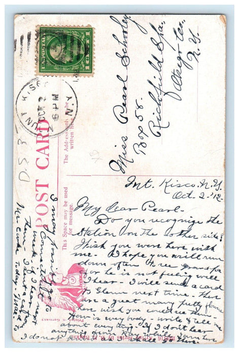 c1910's N. Y. Central R.R Railroad Station Depot Mount Kisco New York Postcard