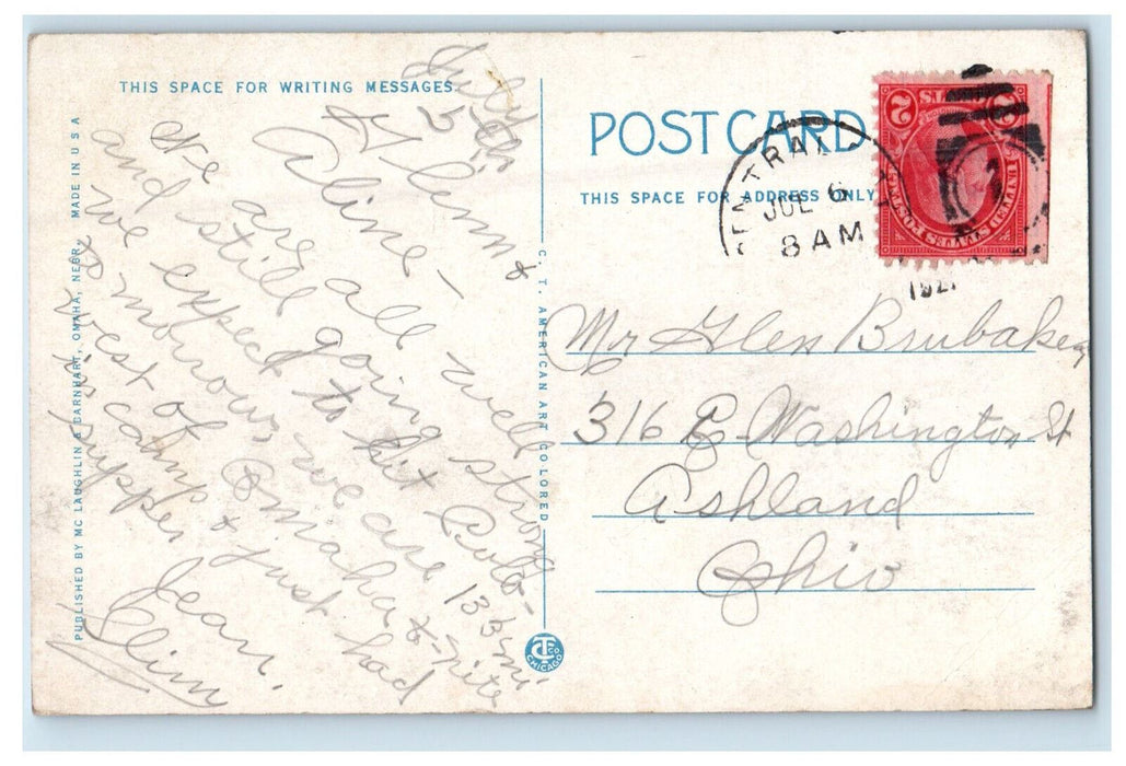 c1920s W.O.W. (Woodmen Of World) Building Omaha Nebraska NE Postcard