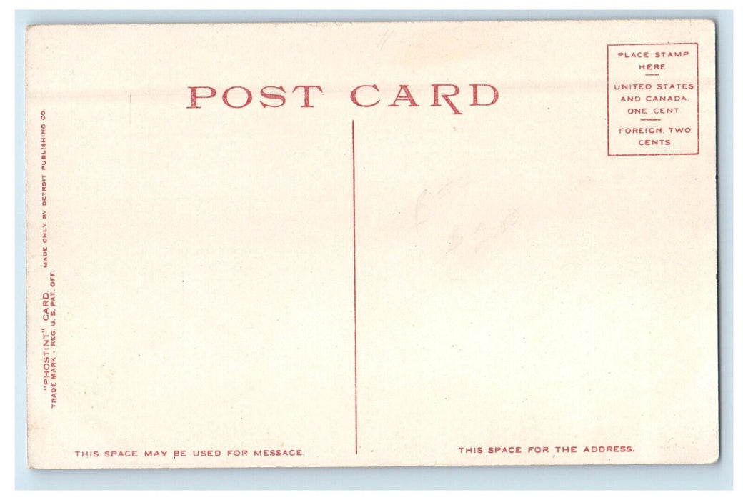 c1910 Loyola Renouncing The World St. Ignatius Church. St. Ignace MI Postcard