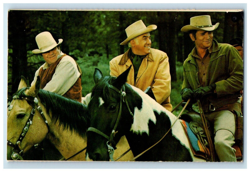 Bonanza TV Show Ponderosa Ranch Riding Horse Incline Village Tahoe NV Postcard