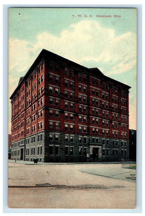 1909 Y.W.C.A Building Cleveland Ohio OH Posted Antique Litho-Chrome Postcard