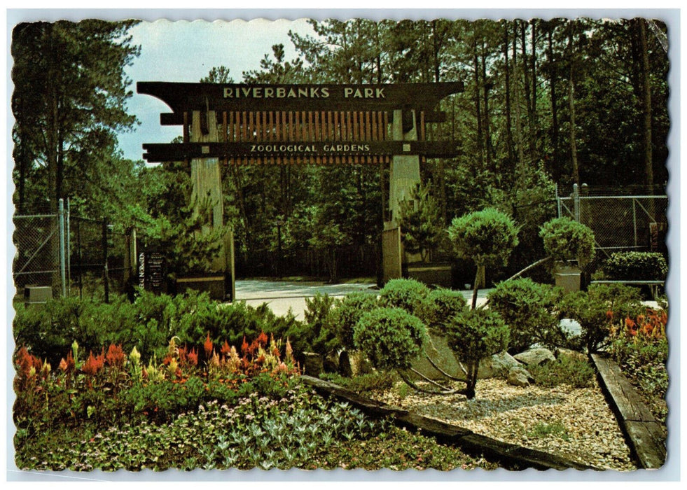 c1970's Entrance to Riverbanks Zoo Columbia South Carolina Unposted Postcard