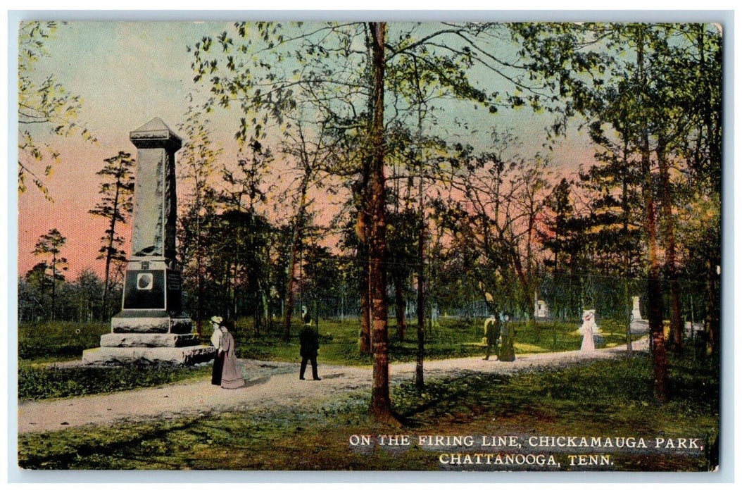 c1930's On The Firing Line Chickamauga Park Chattanooga Tennessee TN Postcard