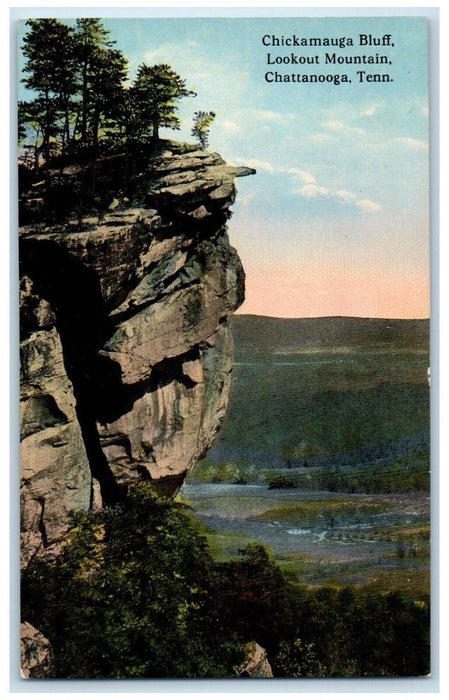 c1930's Chickamauga Bluff Lookout Mountain Chattanooga Tennessee TN Postcard