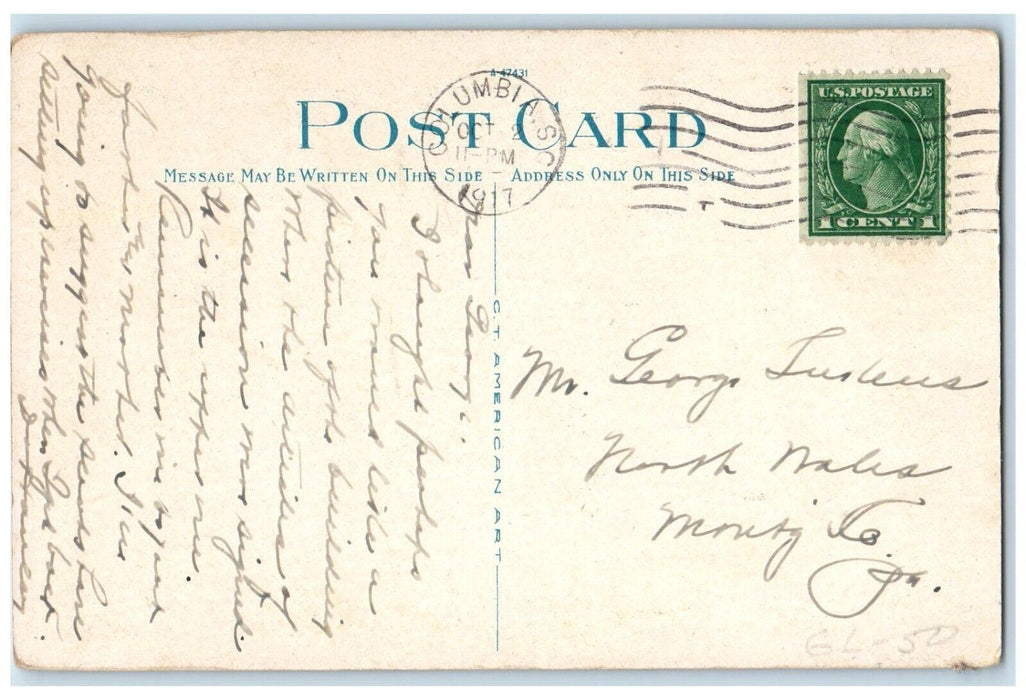 1917 First Baptist Church And Sunday School Building Columbia SC Posted Postcard