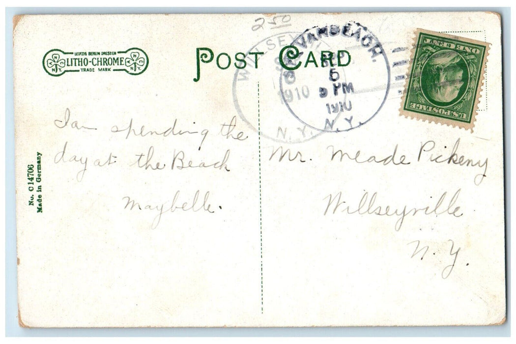 1909 Pony Livery Sylvan Beach New York NY, Womens Riding Posted Antique Postcard