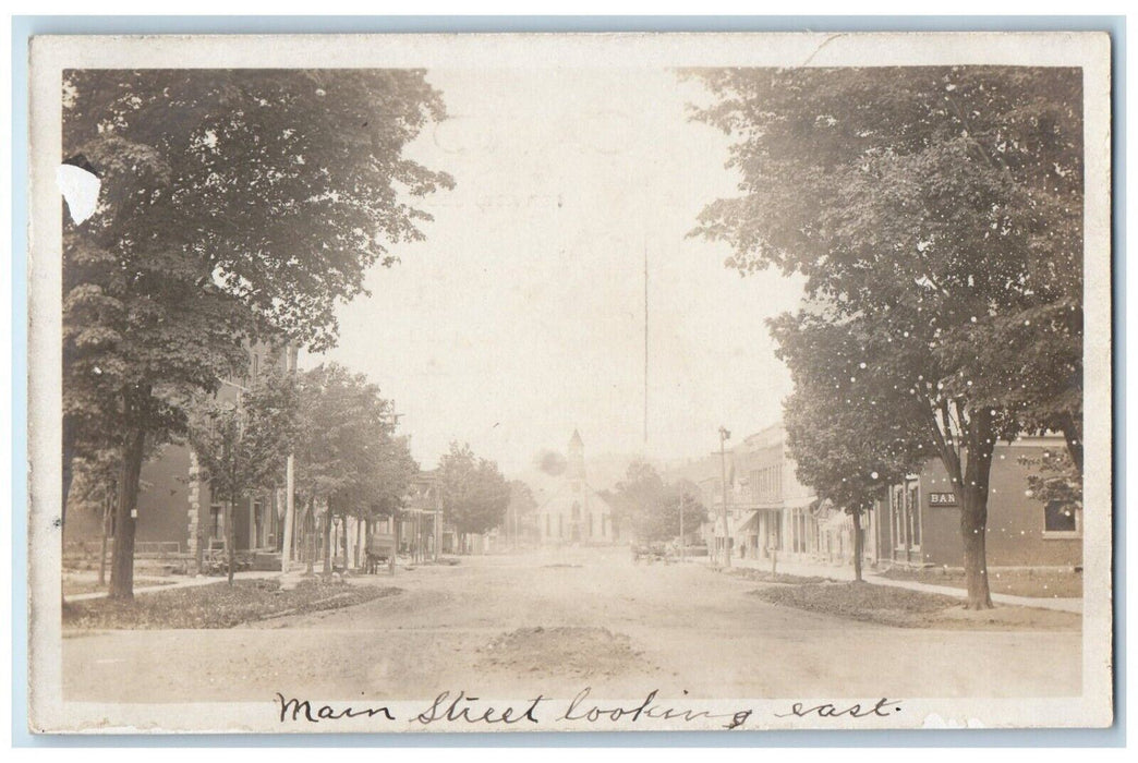 1909 Main Street View Hotel Ellicottville New York NY RPPC Photo Posted Postcard