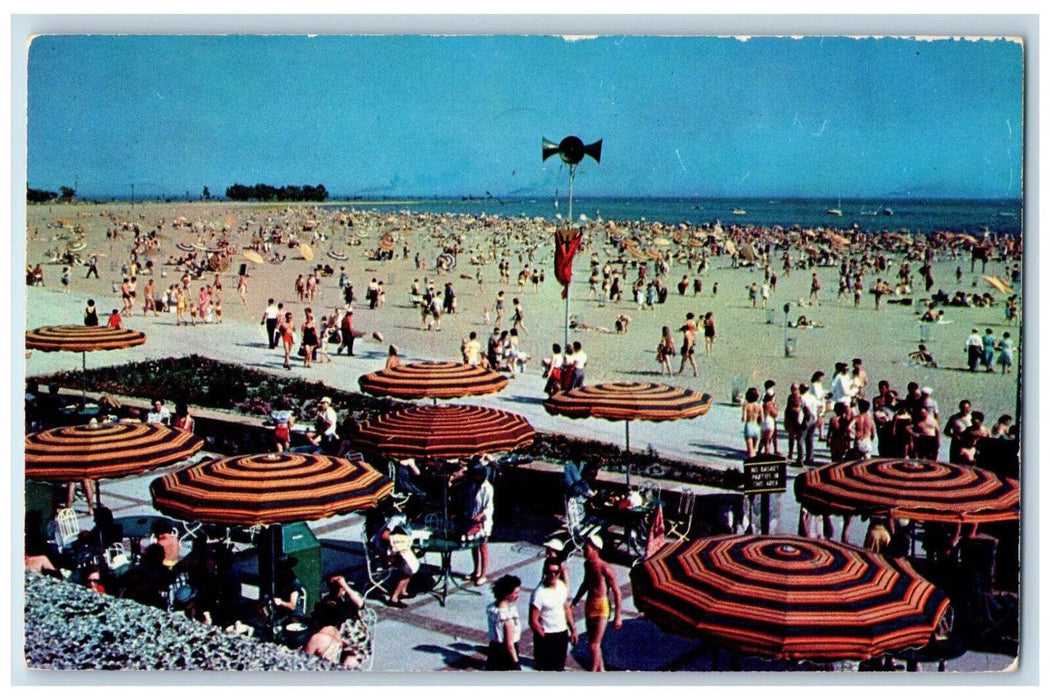 c1960's Scene at St Clair. Metropolitan Beach Harrison Township MI Postcard