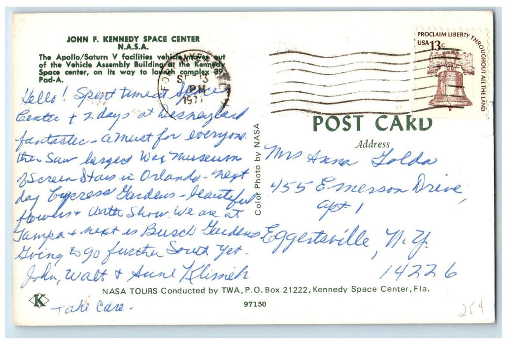 c1970's Greetings from Kennedy Space Center FL Multiview Vintage Postcard