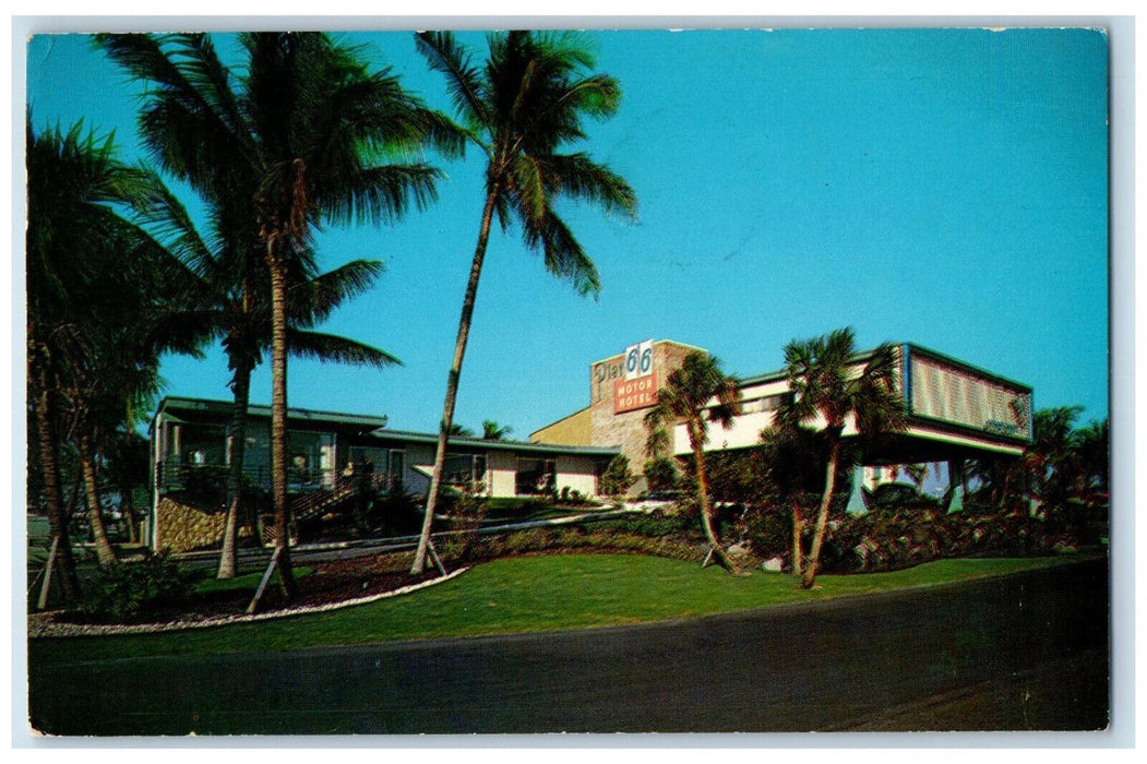 c1960's Pier 66 Motor Hotel Western Hills Fort Lauderdale Florida FL Postcard