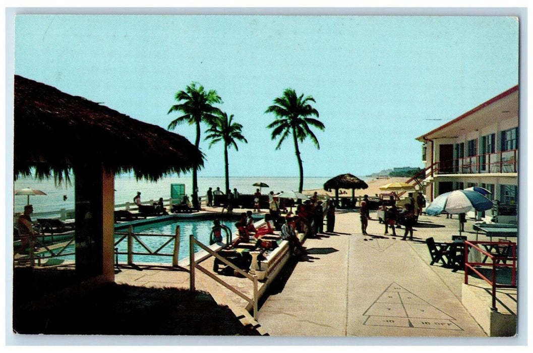 c1950's Tropicana Resort Motel Collins Avenue Miami Beach Florida FL Postcard