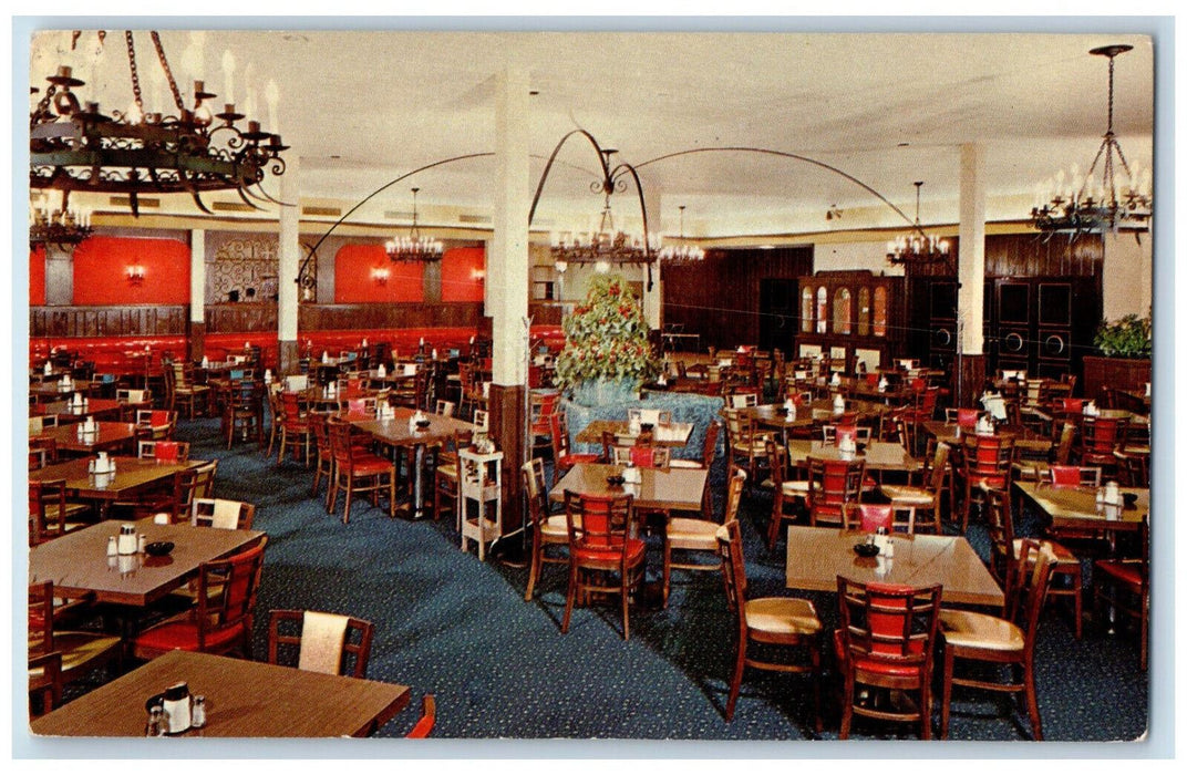 c1950's Dining Area Driftwood Cafeteria St. Petersburg Florida FL Postcard