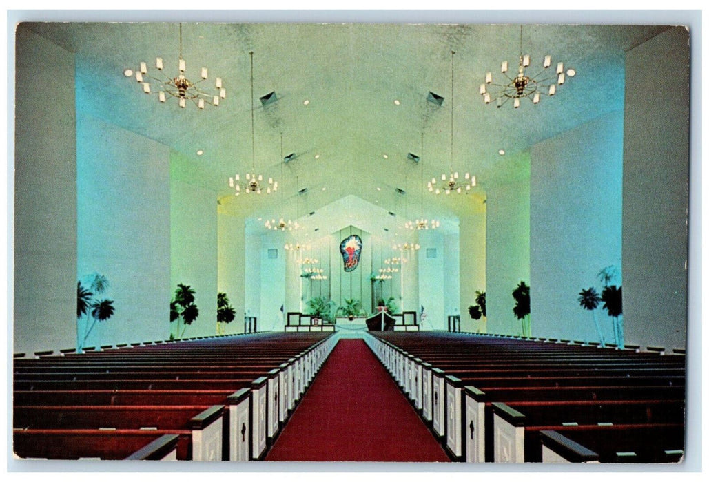 c1960's The First Presbyterian Church of Pompano Beach Florida FL Postcard