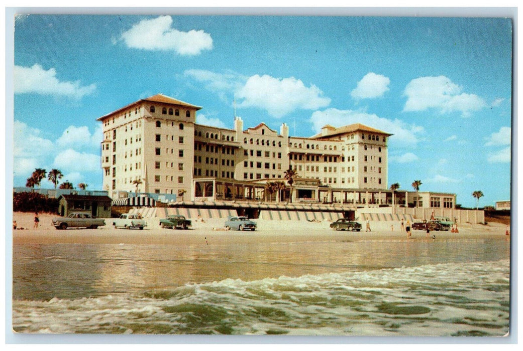 c1950's The Daytona Plaza Atlantic Avenue Daytona Beach Florida FL Postcard