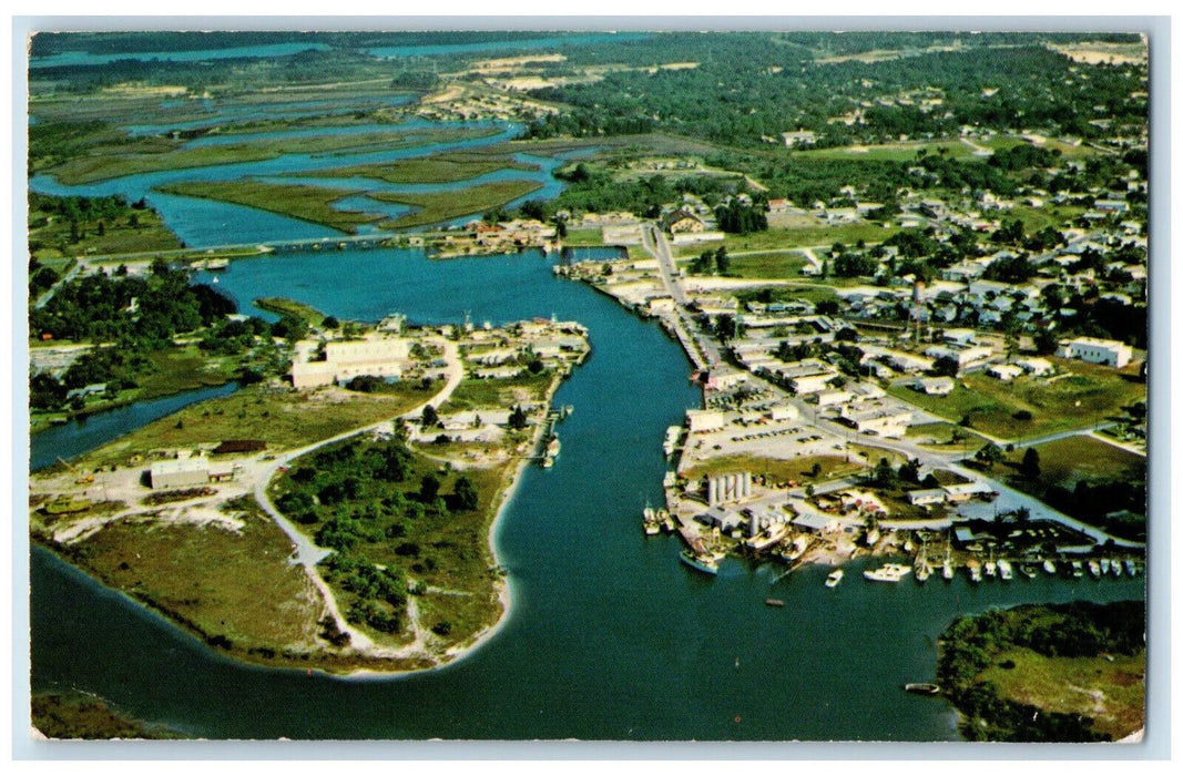 1979 Aerial View Anclote River Tarpon Springs Florida FL Antique Posted Postcard