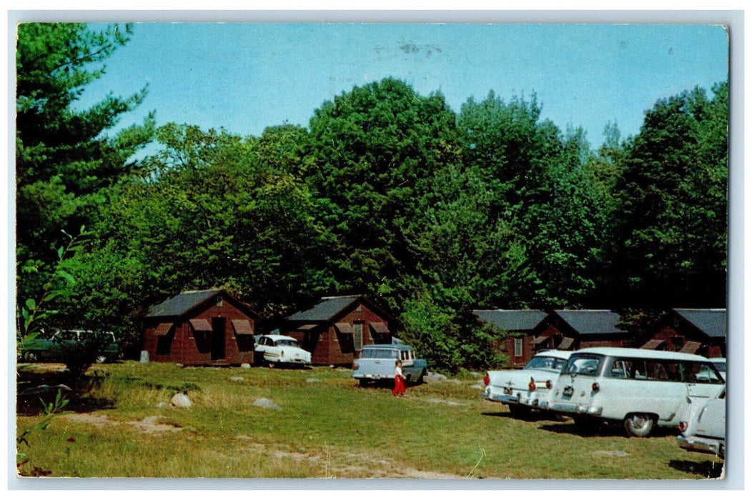 1974 Dock Road Cabins Geneva Point Camp Winnipesaukee New Hampshire NH Postcard