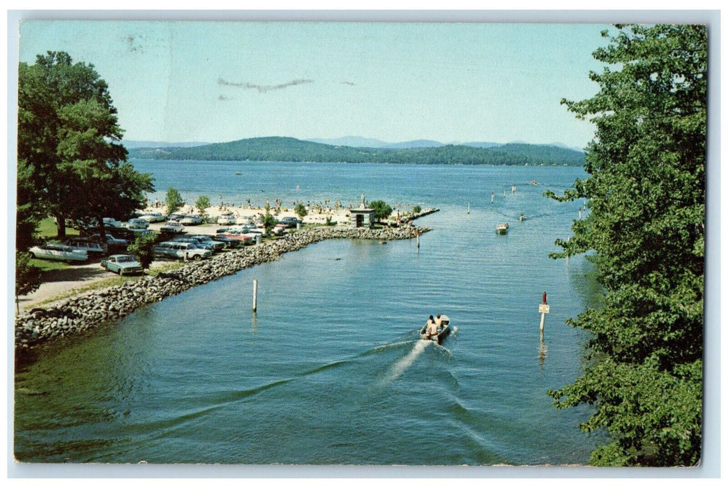 1970 Endicott Rock Weirs Beach Lake Winnipesaukee New Hampshire NH Postcard