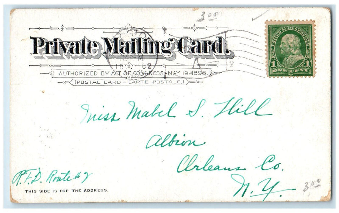 1902 Parker Memorial Lexington Massachusetts MA Antique Posted PMC Postcard