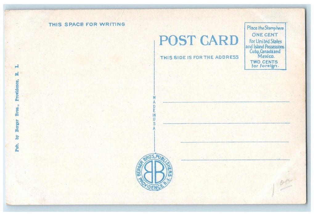c1930's Souvenir Of Newport Rhode Island RI, Multiview Unposted Vintage Postcard