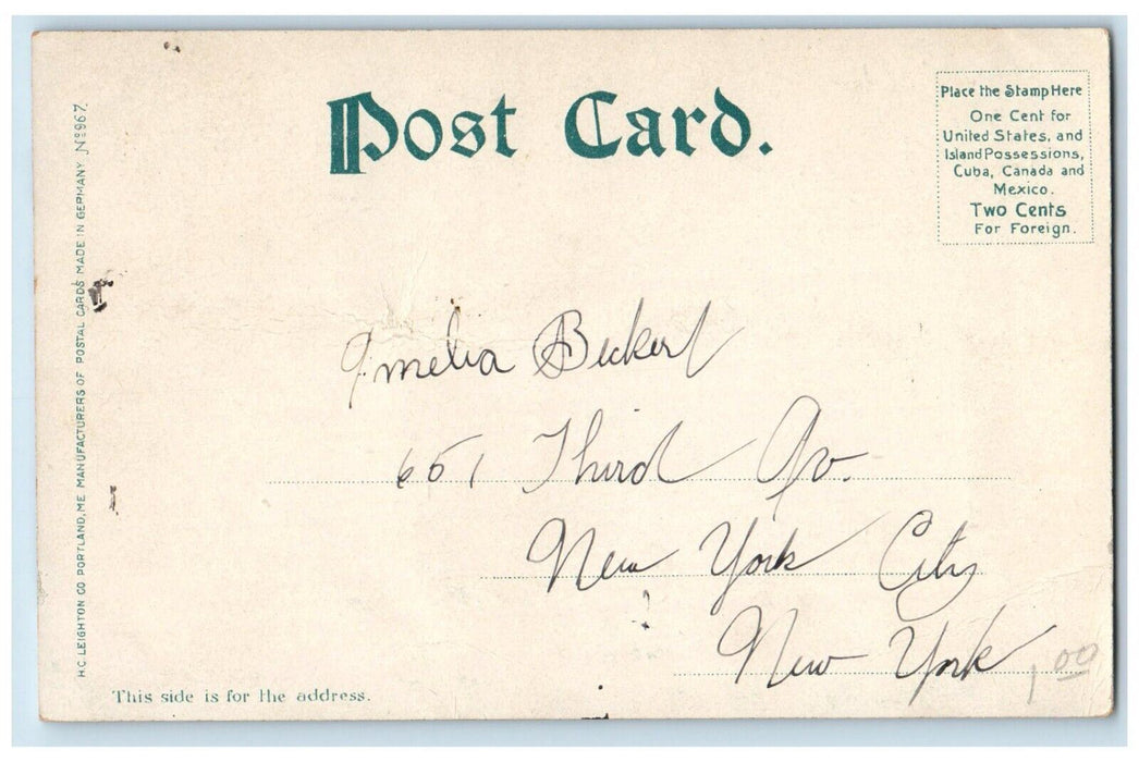 c1905 View Of Bathing Beach Newport Rhode Island RI Posted Antique Postcard