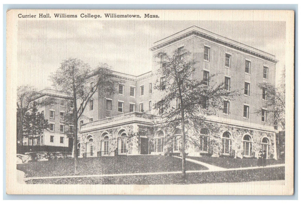 c1940's Currier Hall Williams College Willamstown Massachusetts MA Postcard