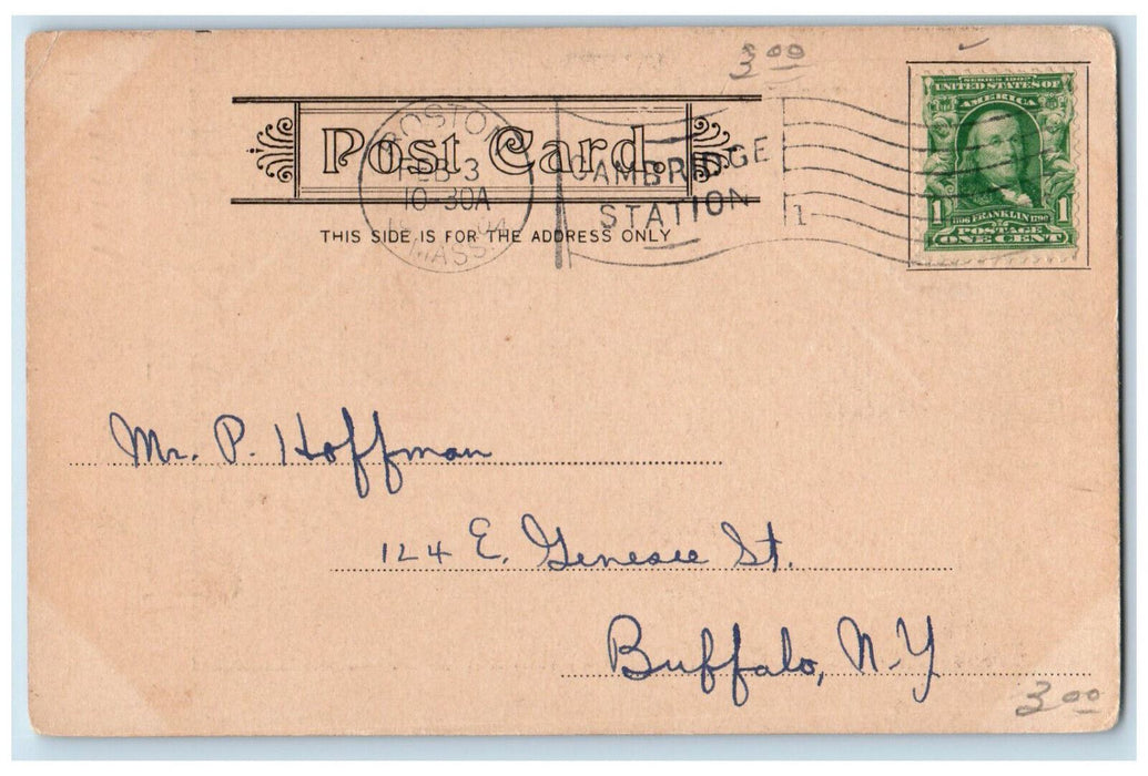 1904 John Harvard Statue Harvard University Boston Massachusetts MA Postcard