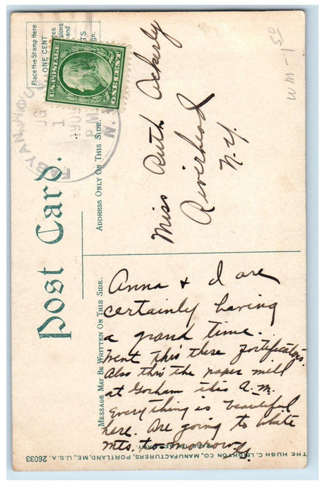 1909 Band Headquarters Band Fort Williams Maine ME Posted Antique Postcard