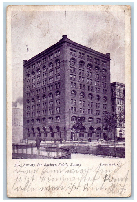 c1905 Society for Savings Public Square Cleveland Ohio OH Posted Postcard