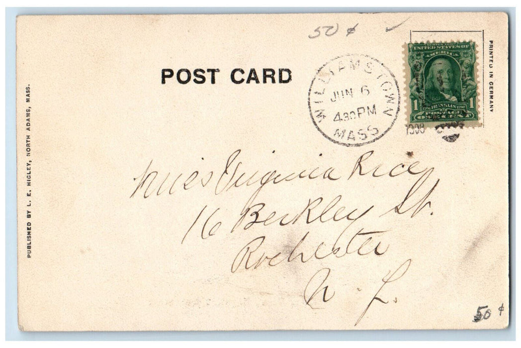 1908 Haystack Monument Williamstown Massachusetts MA LE Higley Postcard