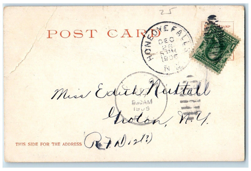 1905 Washington Place Monument Sculpture Statue Rochester New York NY Postcard