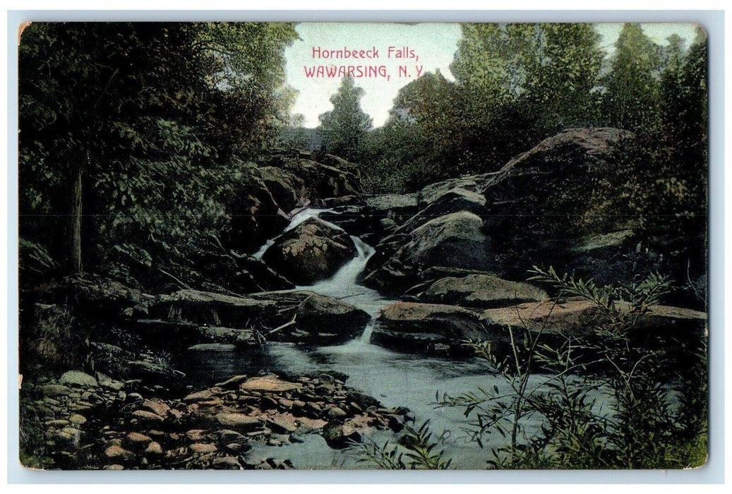 1909 Hornbeeck Falls Rocks Wawarsing New York NY Posted Antique Postcard