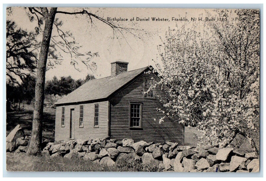 1947 Birthplace Of Daniel Webster Franklin New Hampshire NH Vintage Postcard