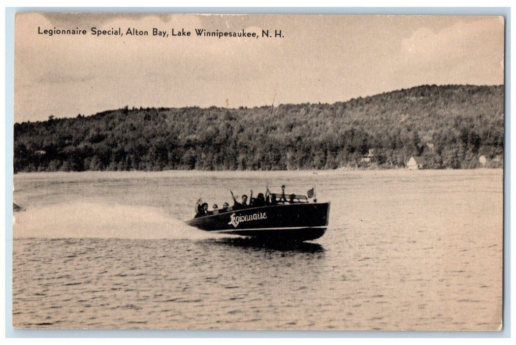Legionnaire Special Alton Bay Lake Winnipesaukee New Hampshire NH Postcard