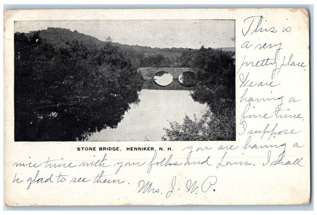 1905 Stone Bridge Henniker New Hampshire NH Posted Antique Postcard