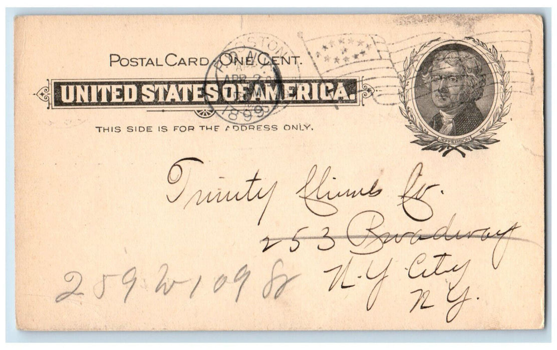 1899 L.A.W. Bulletin and Good Roads Boston Massachusetts MA Posted Postcard