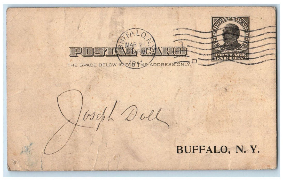 1911 Department of Public Works Bureau of Streets Buffalo New York NY Postcard