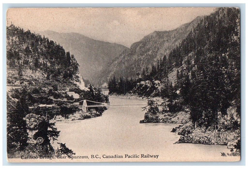 c1910's Cariboo Bridge Near Spuzzum B.C. Canadian Pacific Railway Postcard