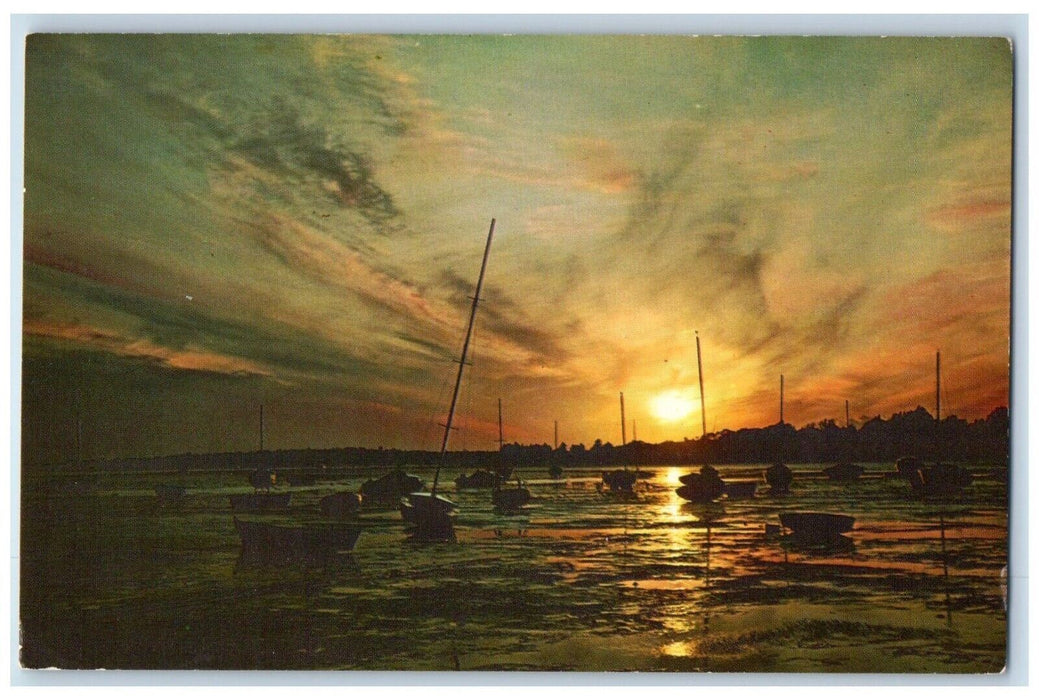 c1950's Cowan's Gen. Store Berkeley Ontario Canada, Glorious Sunset Postcard