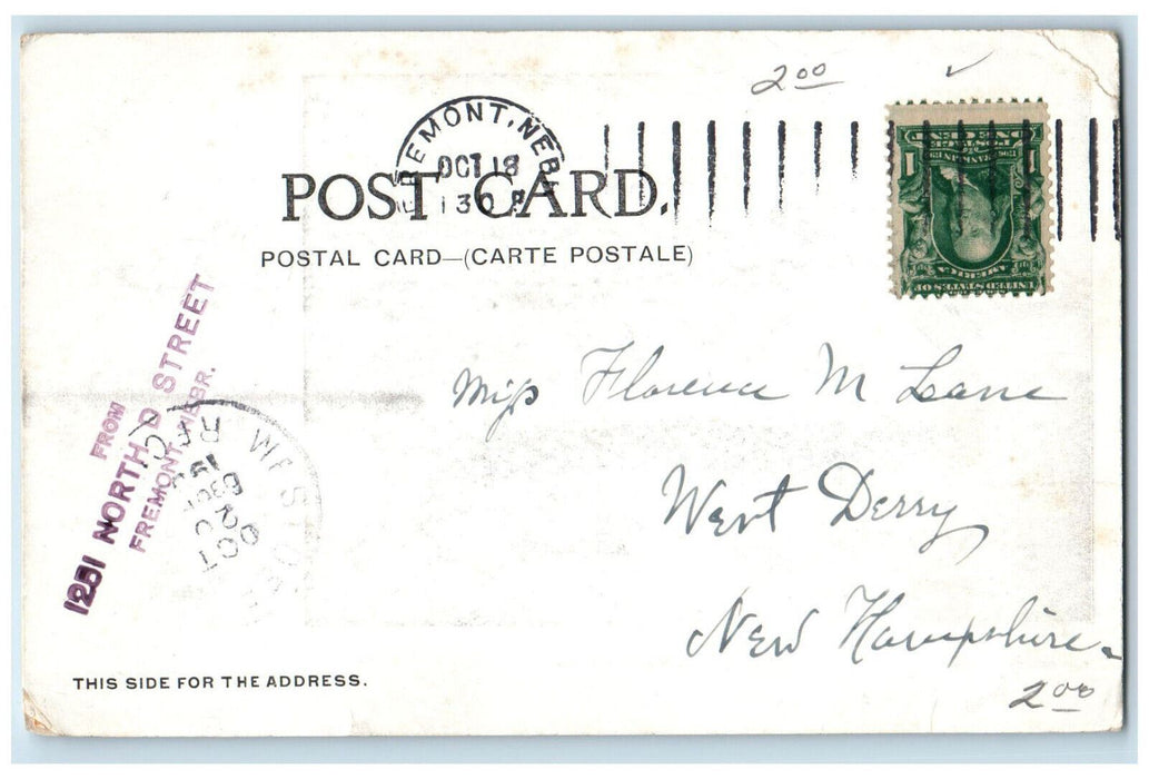 c1905 Yacht Racing at Lake Manawa Iowa IA Antique Posted BG Bilz Postcard