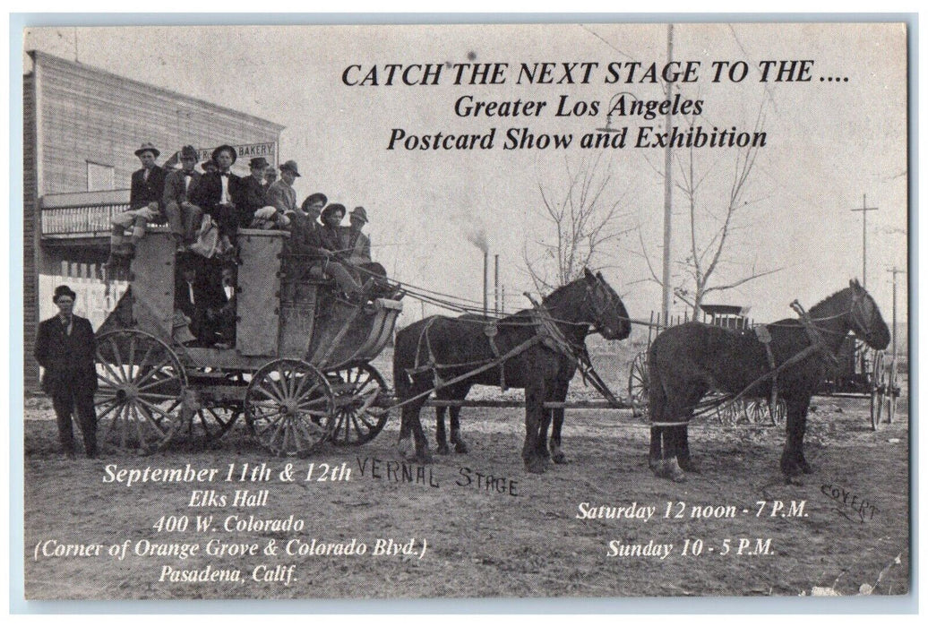 Catch The Next Stage To The Greater Los Angeles Postcard Show And Exhibition
