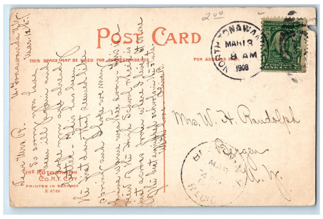 1908 Felton High School Building Campus North Tonawanda New York NY Postcard