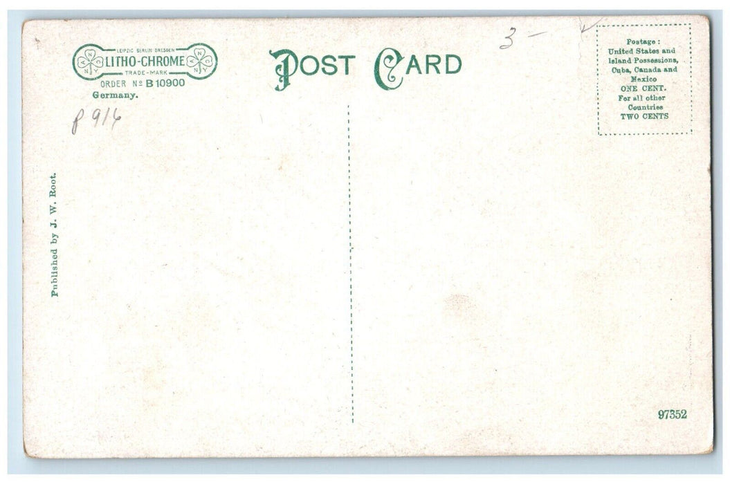 c1910's High School And Public Library Building Tonawanda New York NY Postcard