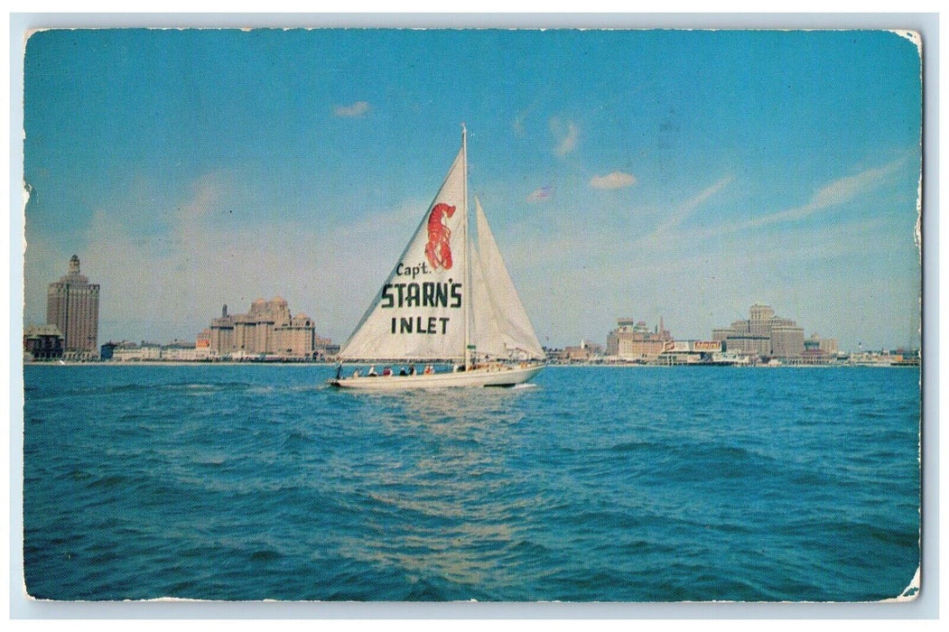 1964 Capt. Starn's Restaurant Boating Center At Inlet Atlantic City NJ Postcard