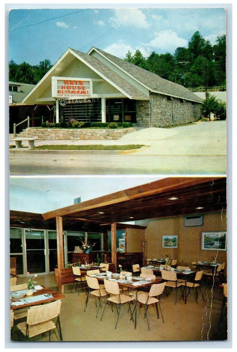 Hays House Restaurant Dining Room Gatlinburg Tennessee TN, Dual View Postcard