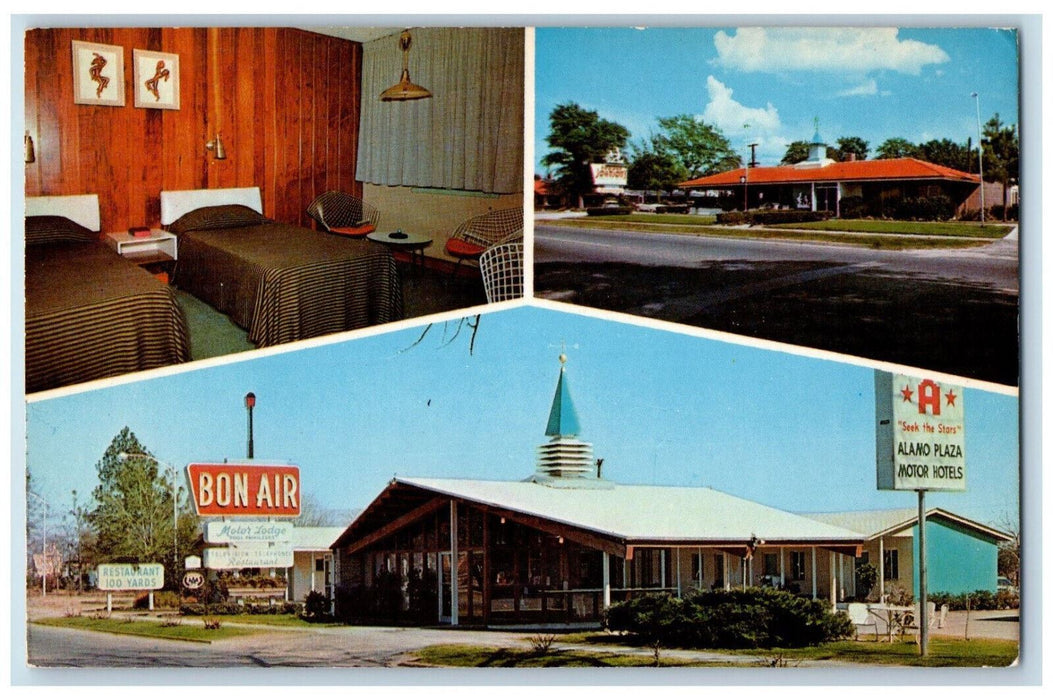 c1960's Bon-Air Motor Lodge Allendale South Carolina SC Multiview Postcard